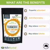 Pure Organic 95% Curcumin Powder (120g/2 months supply) - 1500mg of Turmeric Extract Buffered with Black Pepper - Side View