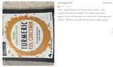 Pure Organic 95% Curcumin Powder (60g/1 month supply) - 1500mg of Turmeric Extract Buffered with Black Pepper - Rear View