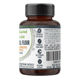 Fossil Shell Flour Capsules (vegan)- Food Grade Diatomaceous Earth 120 caps - Rear View