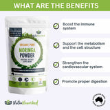 Organic Pure Moringa Leaf Powder 60g - Front View