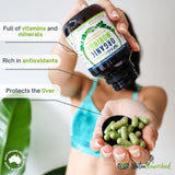 VALUE BUNDLE: Organic Pure Moringa Leaf Capsules - Australian Grown - 2 x 60 Vegan Capsules (2 Months Supply) - Top-Down View