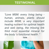 Pure MSM Capsules - Methyl Sulfonyl Methane - (660mg), 60 Vegan Capsules/1 Month - Side View