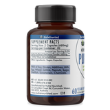 Pure MSM Capsules - Methyl Sulfonyl Methane - (660mg), 60 Vegan Capsules/1 Month - Top-Down View