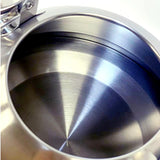 2.8L Whistling Kettle Stainless Steel Foldable Handle Camping Home Office Silver - 45-Degree Angle