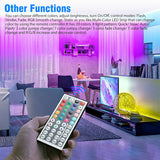 Waterproof 12V RGB 5M 3528 300 LED Strips Lights 44 Keys Controller - Side View