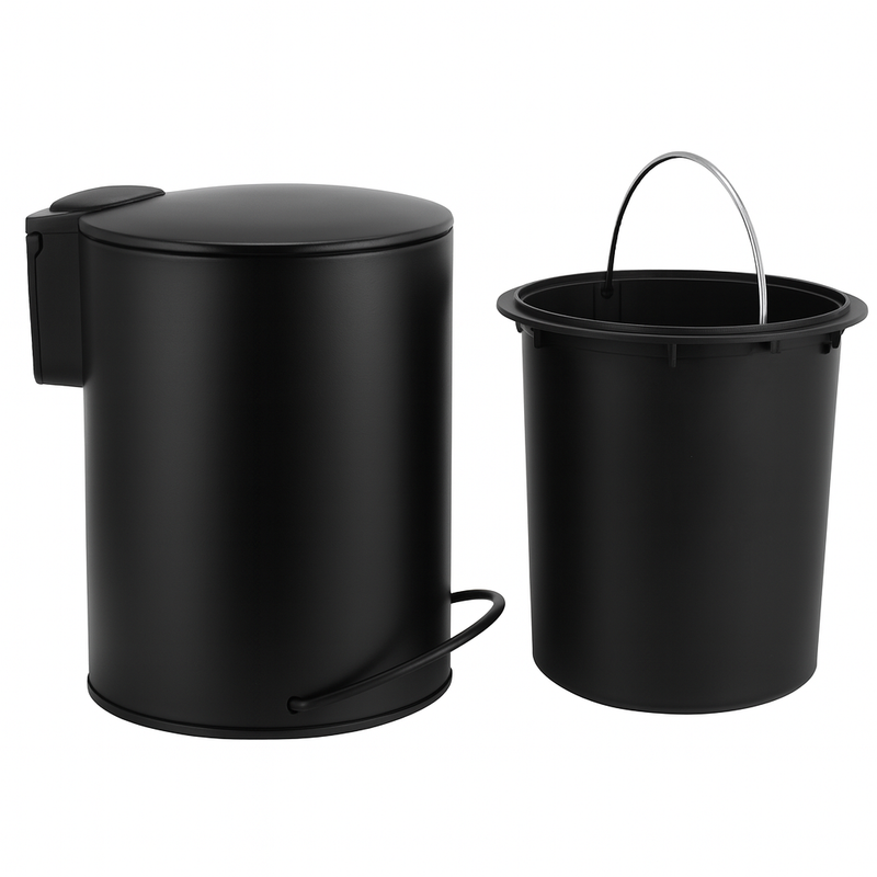 3L Soft Close Pedal Bin Black