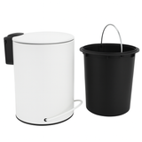 3L Soft Close Pedal Bin White - 45-Degree Angle