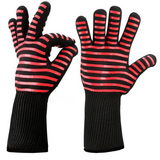 1 Pair Heat Proof Glove blue - Side View