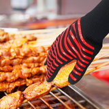 1 Pair Heat Proof Glove red - Side View