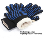 1 Pair Heat Proof Glove red - Top-Down View