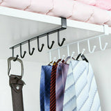 Under Cabinet Hanger 6 Hooks White - Side View