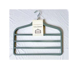 3pcs Velvet Clothes Hangers Grey - Side View