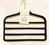 3pcs Velvet Clothes Hangers Grey - Top-Down View