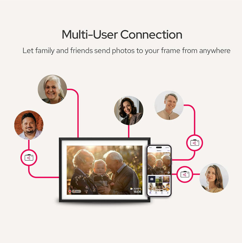 10.1 Inch Digital Picture Frame - 1280 * 800 HD WiFi Enabled with Load from Phone Capability, 32GB Memory Touch Screen Digital Photo Frame Display