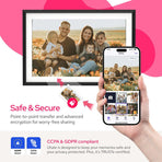 10.1 Inch Digital Picture Frame - 1280 * 800 HD WiFi Enabled with Load from Phone Capability, 32GB Memory Touch Screen Digital Photo Frame Display