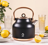 1.7L Electric Water Kettle Black - Rear View