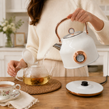 1.7L Electric Water Kettle White - Rear View