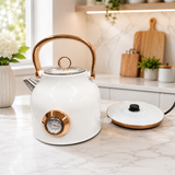 1.7L Electric Water Kettle White - Low Angle