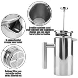 French Press Coffee Maker 350ml - 45-Degree Angle