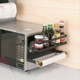 Magnetic Kitchen Fridge Storage Rack Single Layer - Side View