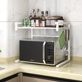 Adjustable Microwave Oven Storage Shelf White - 45-Degree Angle