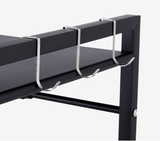 Adjustable Microwave Oven Storage Shelf White - Top-Down View