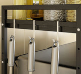 Adjustable Width & Height Microwave Shelf White - Front View