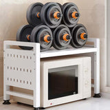 Multifunctional Microwave Shelf Storage Cutlery Tray Spice Holder Kitchen Rack Black - Top-Down View