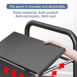 Extendable Storage Rack Under Sink Shelf  Kitchen Organizer black - Top-Down View