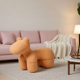 Lamb Stool Chair Brown - Rear View