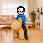 Lamb Stool Chair Brown