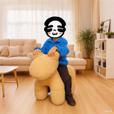 Lamb Stool Chair Brown - Front View