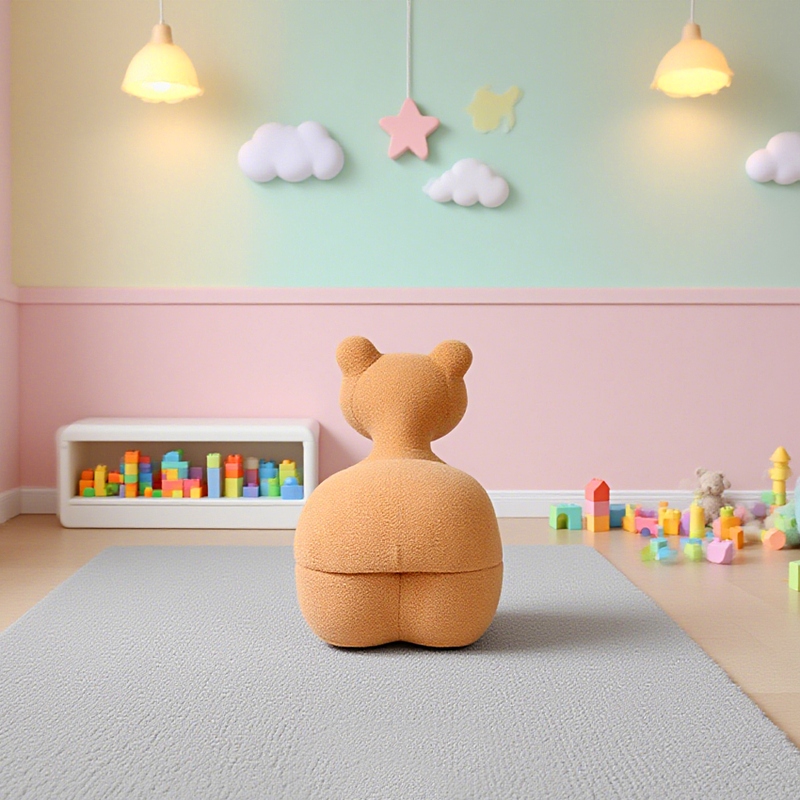 Lamb Stool Chair Brown