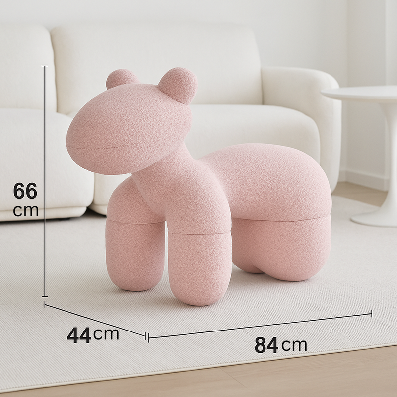 Lamb Stool Chair Pink