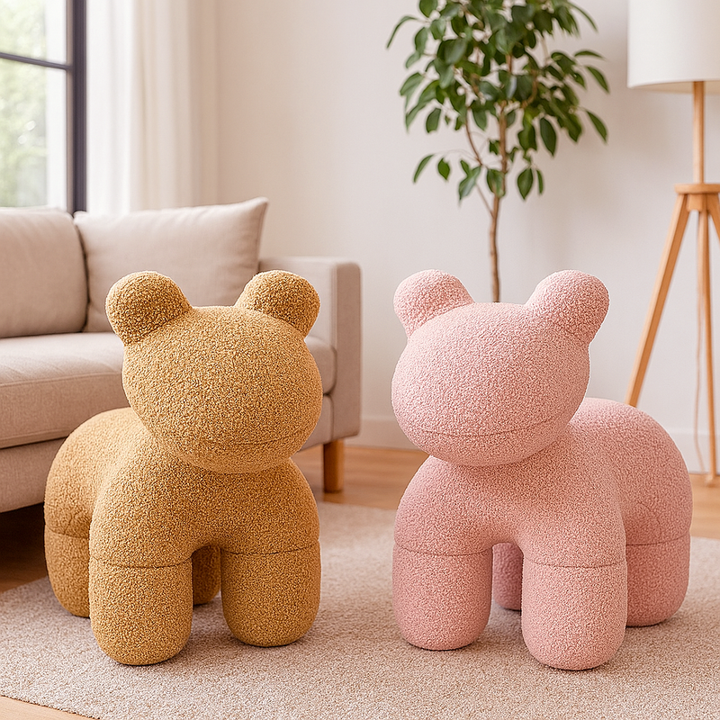 Lamb Stool Chair Pink