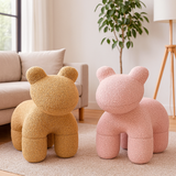 Lamb Stool Chair Pink - Side View