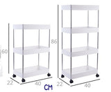 Space Saver Rolling Storage Trolley Cart 3 tier - Front View
