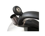 3L Matte Stainless Steel Whistling Kettle - Top-Down View