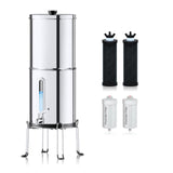 Aimex Portable Water Filter - Gravity-Fed, 304 Stainless Steel, Fluoride Removal - Rear View