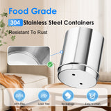 Aimex Portable Water Filter - Gravity-Fed, 304 Stainless Steel, Fluoride Removal - Low Angle