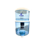 Filtered Bottle with Maifan Stone for Open-Top Water Coolers - Top-Down View