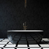 Sapphire Black Acrylic Freestanding Bath - Front View