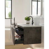 Prado wall hung bathroom vanity 900mm Maple Oak - Front View