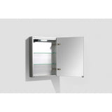 Belbagno Smart LED 1 door shaving cabinet - Front View