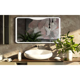 Belbagno Rectangular LED Bathroom Wall Mirror - Front View