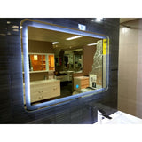 Belbagno Rectangular LED Bathroom Wall Mirror - Top-Down View