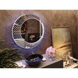 Bucciano Round LED Bathroom Wall Mirror - Side View