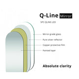 Q-Line Oval LED Bathroom Wall Mirror - Side View