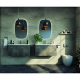 Q-Line Oval LED Bathroom Wall Mirror - Top-Down View