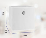 SORTI 33x33x27 CM Purple 6-Pack Foldable Storage Cubes - Fabric Bookcase Organizers for Toys and More - Front View